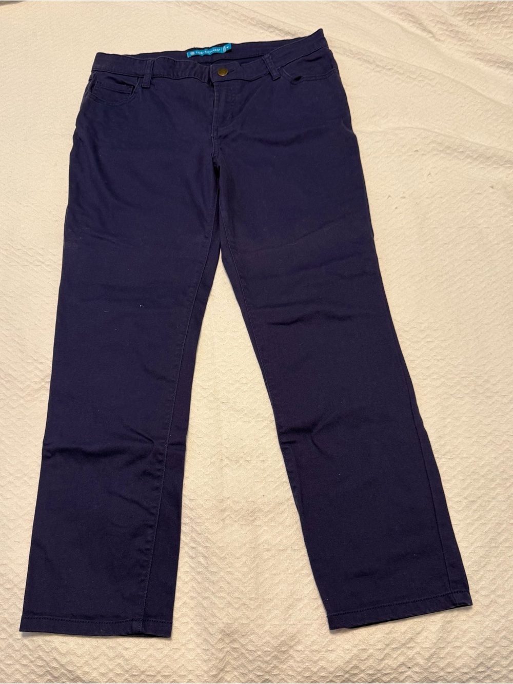 Tori Richard Women’s Purple Stretch Cotton Straight Leg Pants – Size 8